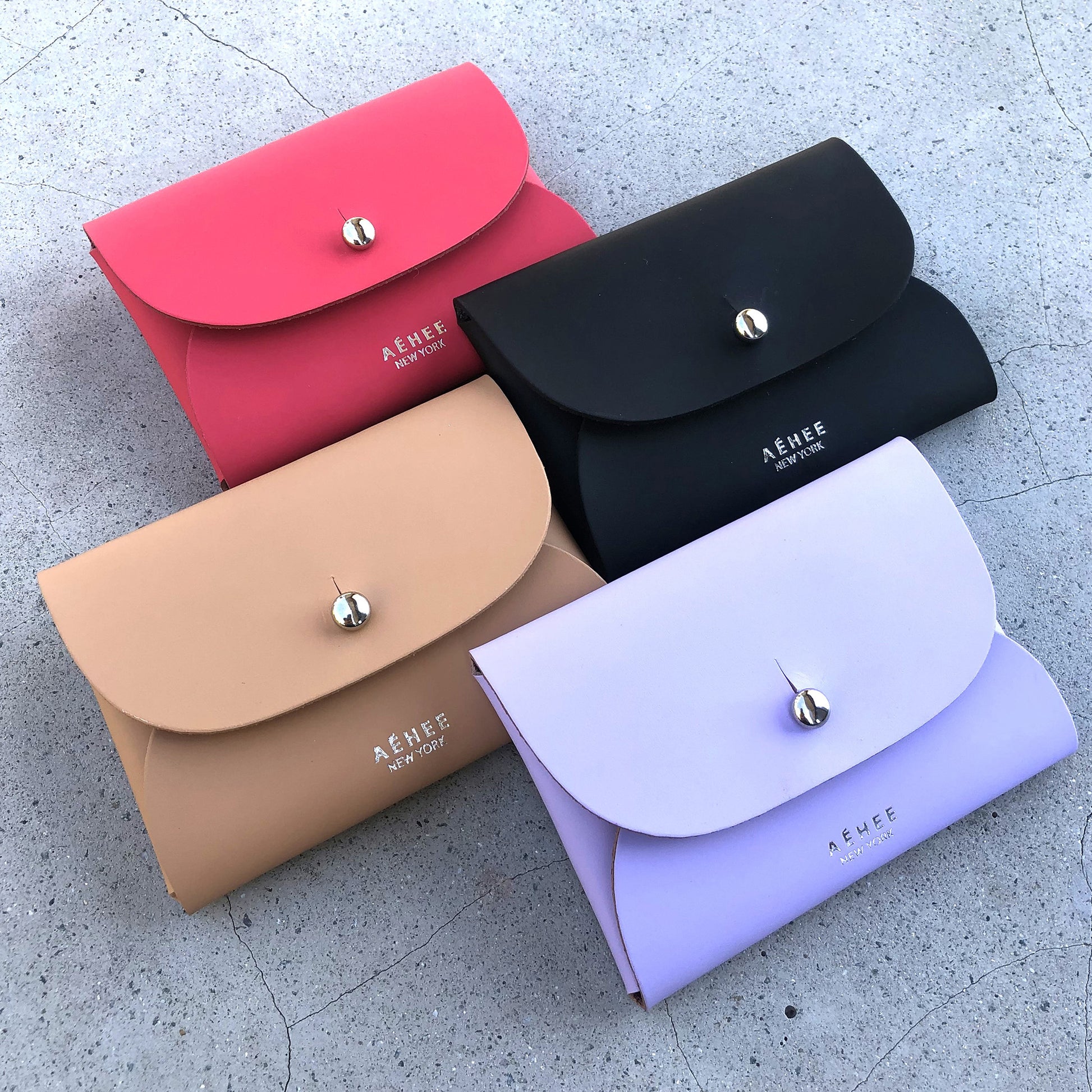 Chic cardholder wallet crafted from Italian vegetable tanned leather for a minimal yet sophisticated look.