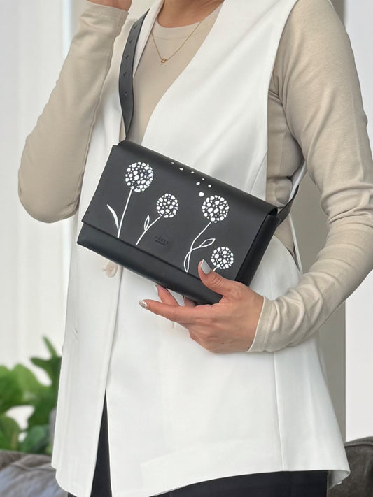 AJ bag (Dandelion Tattoo) Black