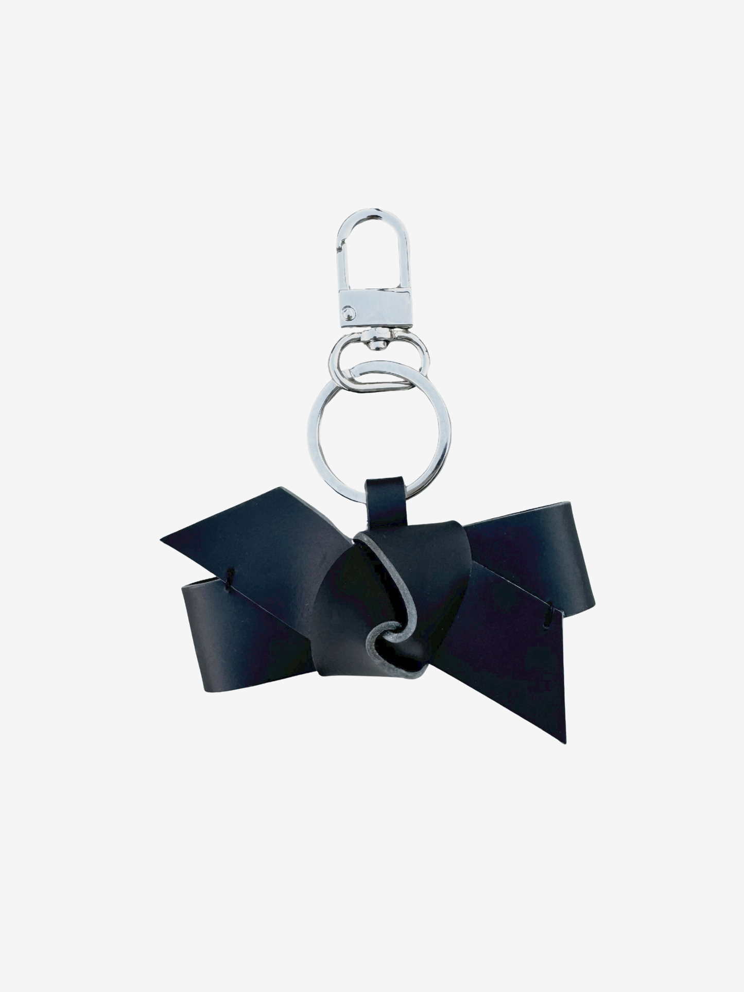 BOW leather keychain - Black