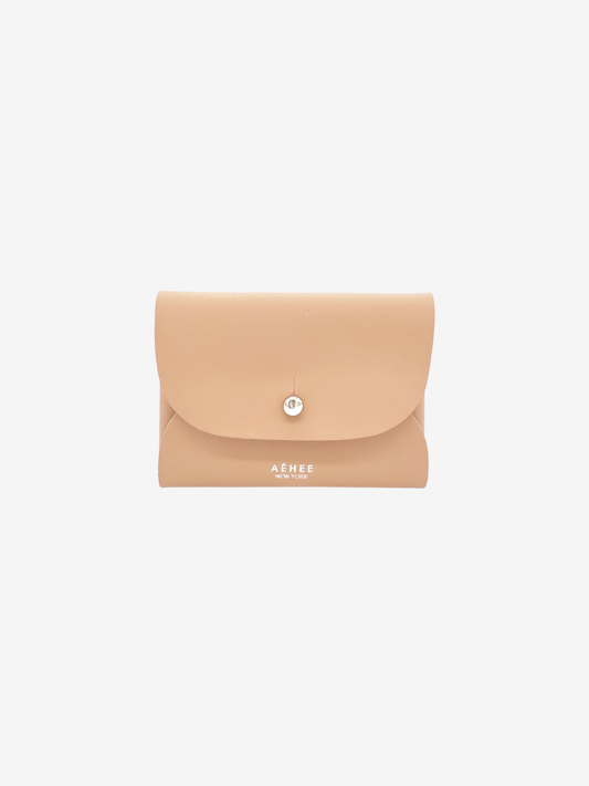 Minimal card holder wallet- Cashew