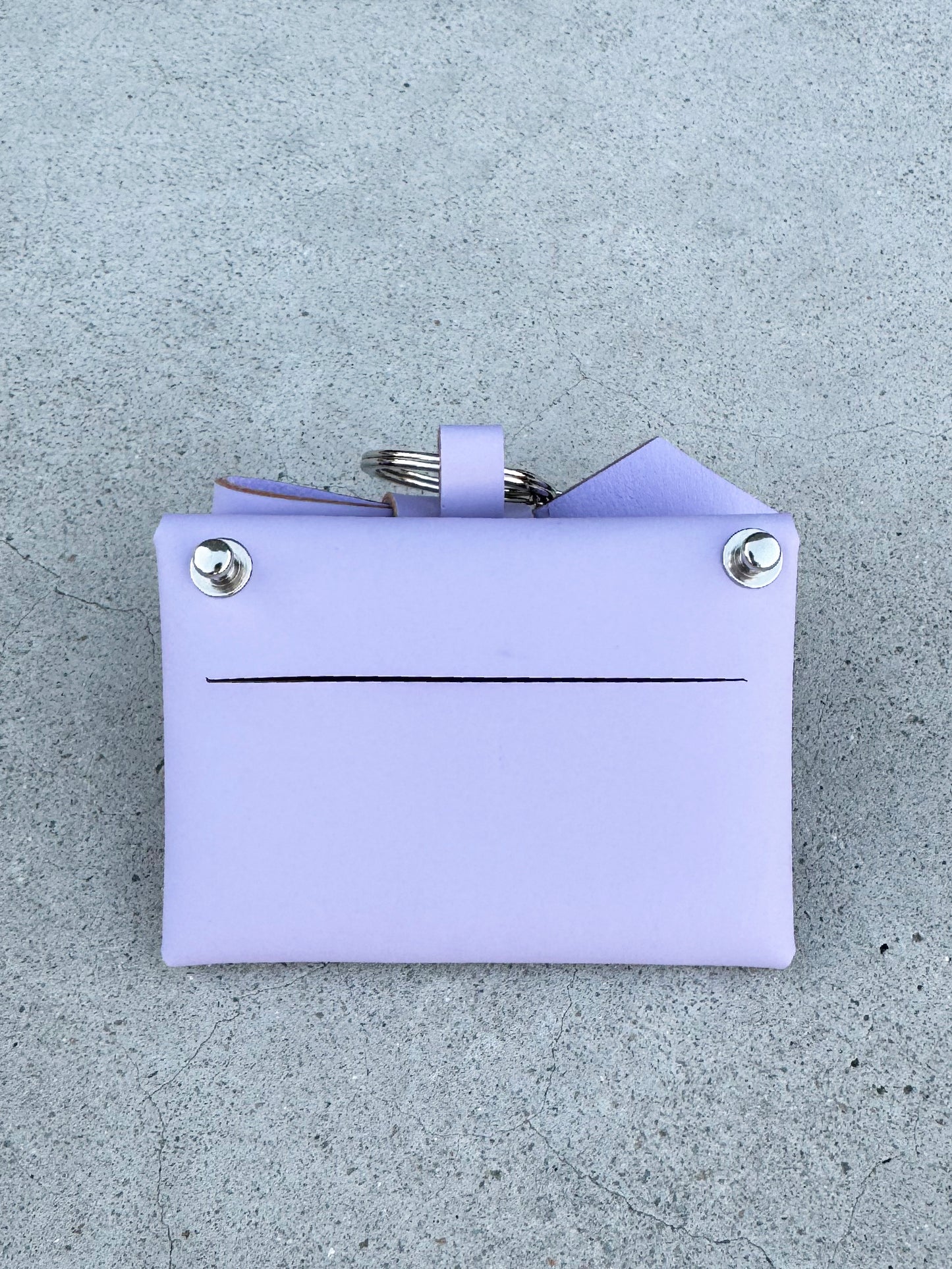 BOW card holder wallet with Shoulder strap - Lavender