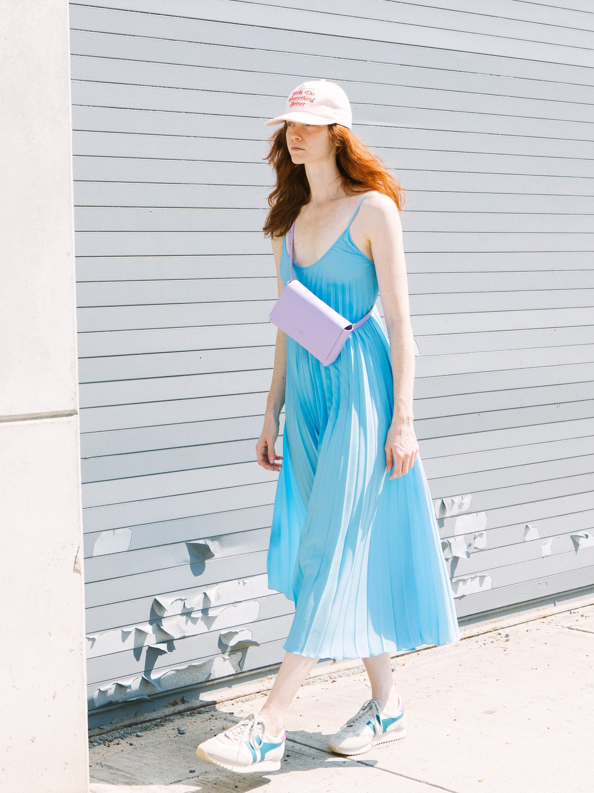 Chic lavender designer belt bag and fanny pack crafted from Italian vegetable tanned leather for a minimalist yet sophisticated look.